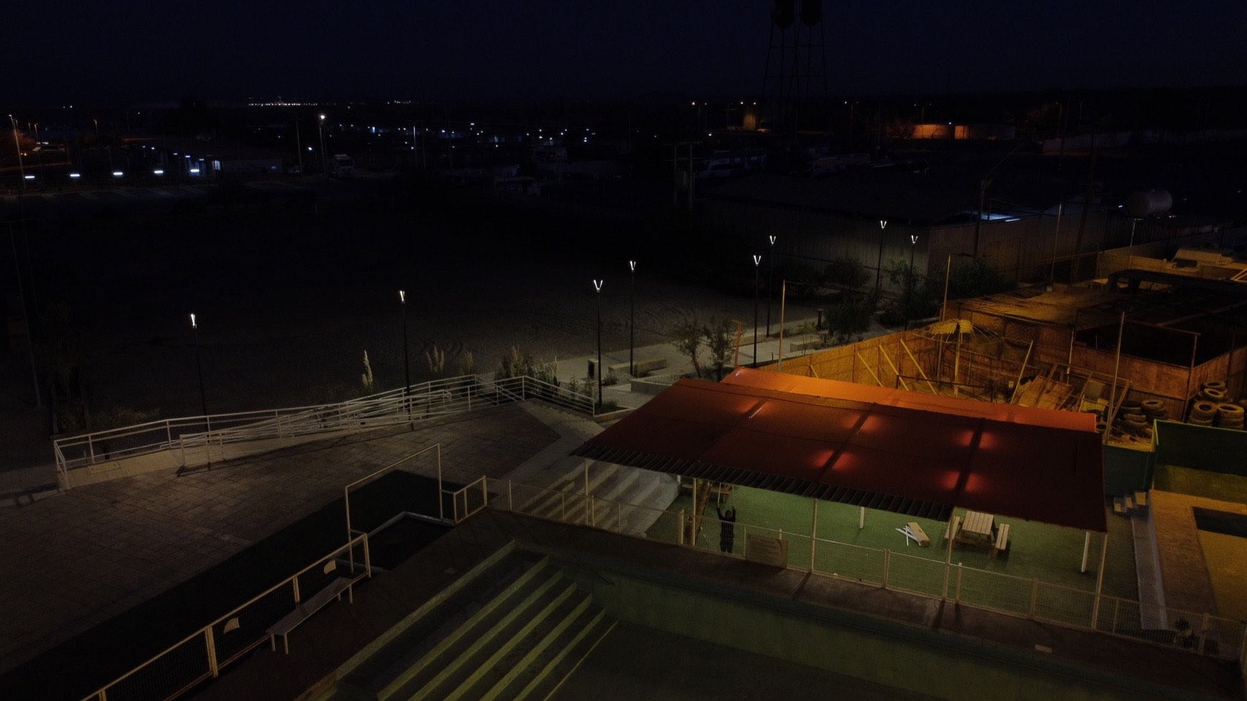 Proyecto de iluminación nocturna en María Elena
